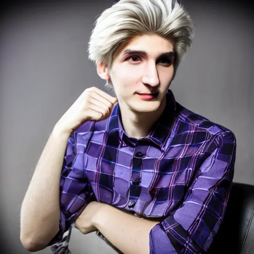 Image similar to really handsome gigachad xqc gigachad gambling : : realistic : : 1 dslr : : 1 - - quality 2