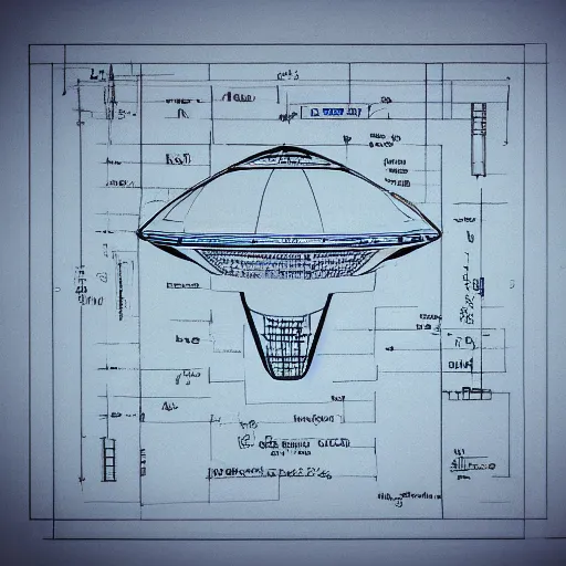 Prompt: blueprints for a ufo