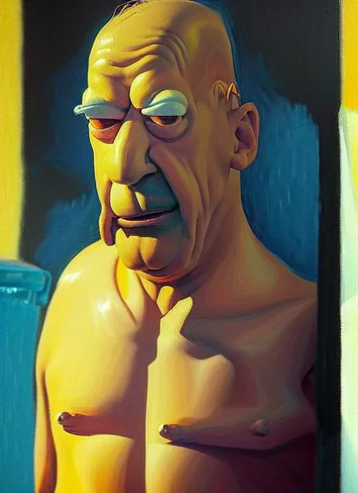 Prompt: portrait of homer simpson in the supermarket painted by Salvador Dali, calm, fantasy character portrait, dynamic pose, artwork by Jeremy Lipkin and Giuseppe Dangelico Pino and Michael Garmash and Rob Rey, very coherent asymmetrical artwork, sharp edges, perfect face, simple form, 100mm