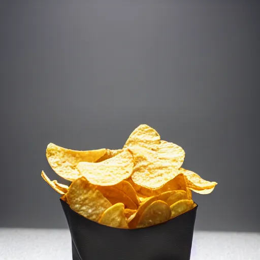Prompt: A bag of chips. Studio Photography
