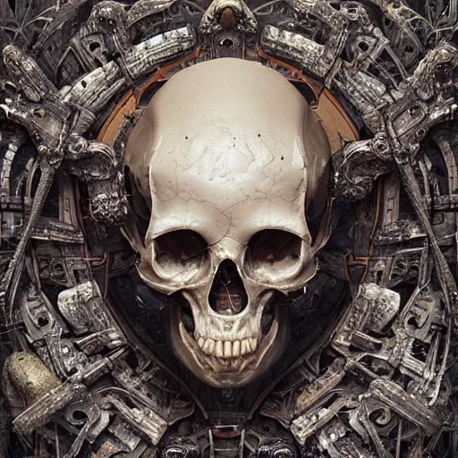 Image similar to portrait_of_a_melting_skull._intricate_abstract._intricate_artwork._by_Tooth_Wu_wlop_beeple_dan_mumford._octane_render_trending_on_artstat