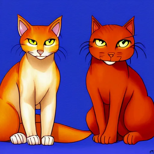 Firestar and Ravenpaw sitting next to each other