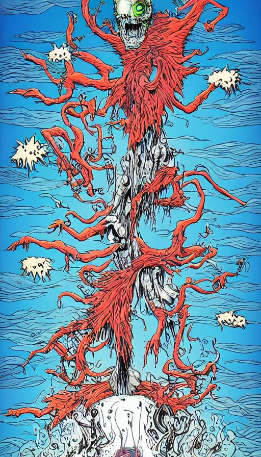 Image similar to the end of the world, by alex pardee