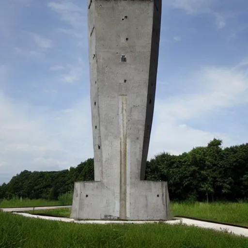 Image similar to yugoslavian brutalist concrete monument