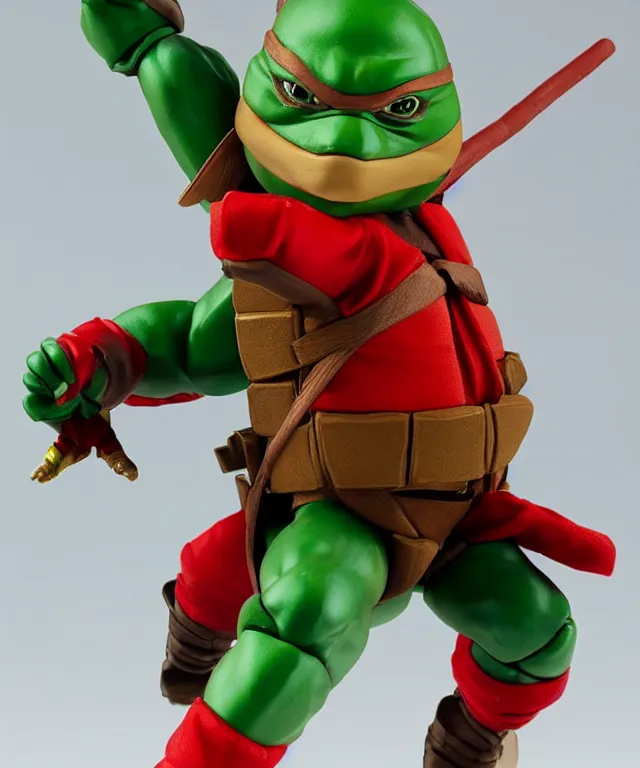 Image similar to a teenage mutant ninja turtle raphael neca toy