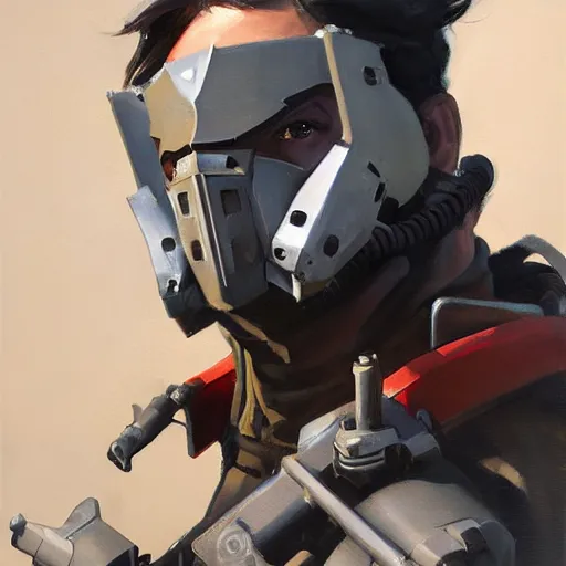 Image similar to greg manchess portrait painting of partially armored banksy as overwatch character, medium shot, asymmetrical, profile picture, organic painting, sunny day, matte painting, bold shapes, hard edges, street art, trending on artstation, by huang guangjian, gil elvgren, ruan jia, randy vargas, greg rutkowski