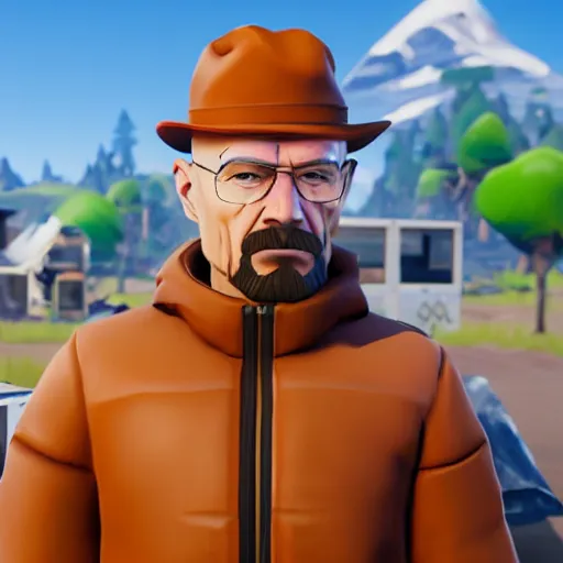 Image similar to a detailed portrait of walter white in fortnite, unreal engine 5 rendered, incredibly highly detailed and realistic, 8 k, sharp focus, studio quality