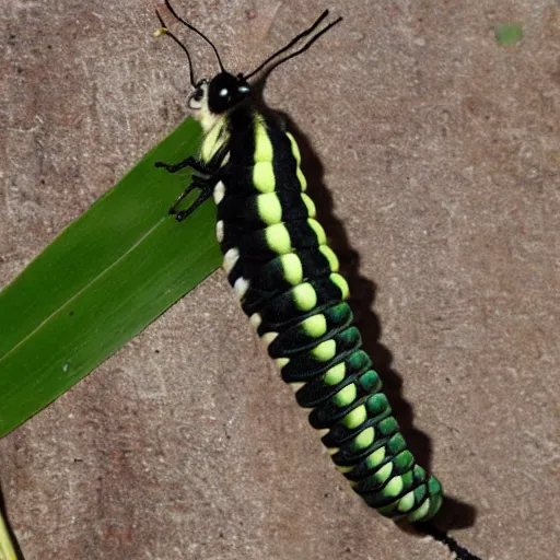 Image similar to eastern swallowtail caterpillar, green fat caterpillar cute