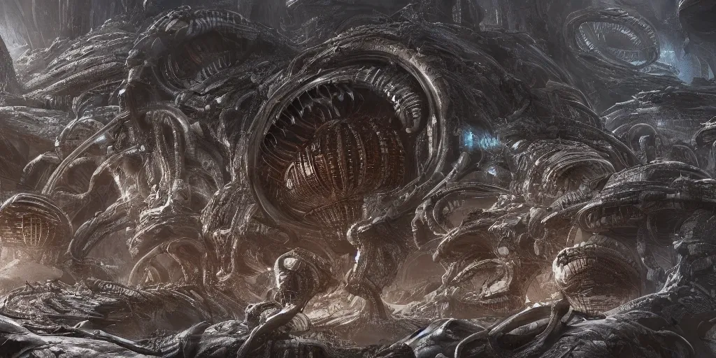 Image similar to alien hive, ultra detailed concept art, 8k