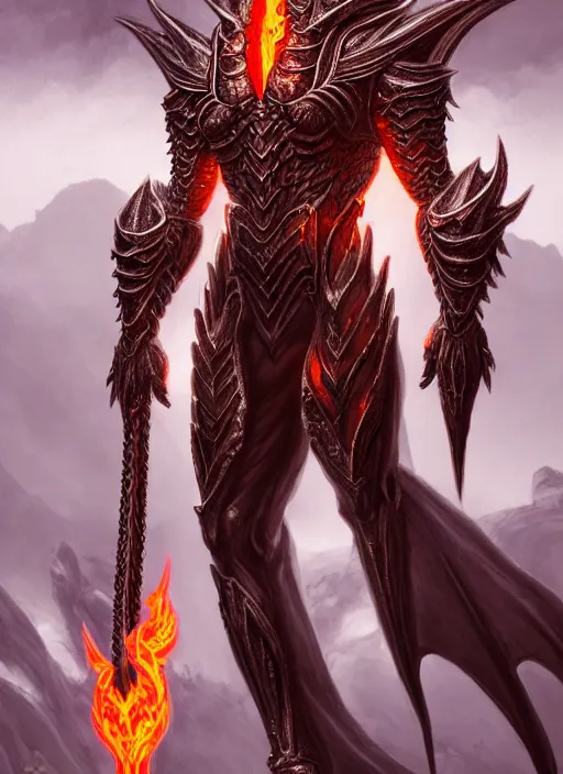 Image similar to muscular and tall ghostly fire humanoid dragon!!!! draconian!! intricate ornate iridescent heavy armor!! character concept art, sharp focus, octane render! unreal engine 5! highly rendered!! trending on artstation!! detailed linework!! illustration by artgerm, wlop, and chie yoshii