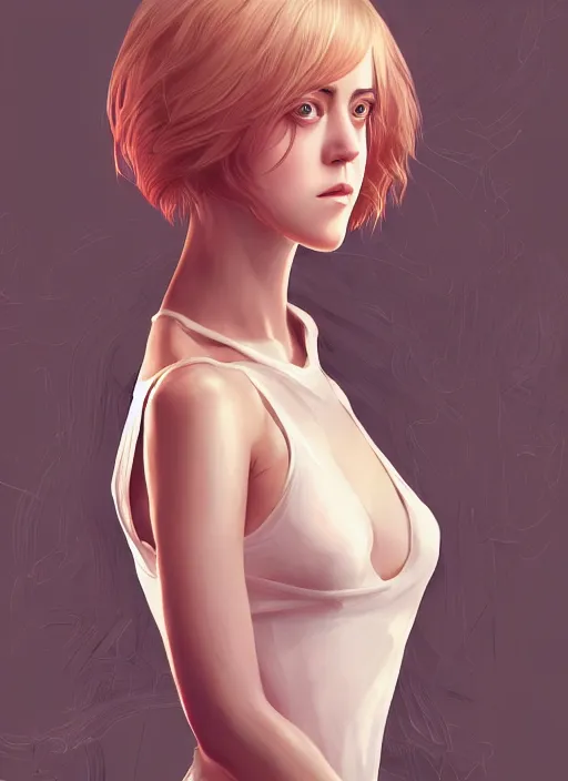 Prompt: hyper detailed ultra sharp of beautiful portrait jena malone, beautiful girl, beautiful full body, character artist, mature content, elegant, 2 d, ultra highly detailed, digital painting, smooth, sharp focus, artstation, art by ilya kuvshinov!