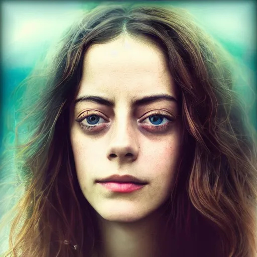 Image similar to portrait of a beautiful girl + kaya scodelario, in the deep dream water, beautiful smooth soft light + white petal, by personal photography, closeup, 4 k, highly detailed, instagram,