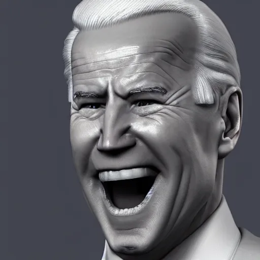 Image similar to ultra - realistic, 3 d render of joe biden going super - saiyan, octane render, zbrush