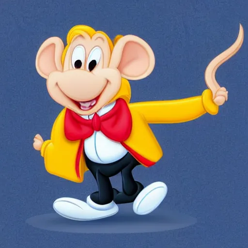 Image similar to cartoon of a rat in school uniform on his first day of school, highly detailed, colourful, disney