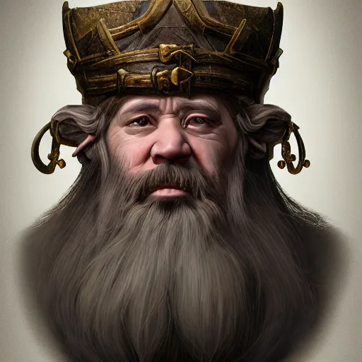 Image similar to realistic portrait of a dwarf cleric, fantasy book, high detail, 8 k, octane render painting, dark fantasy