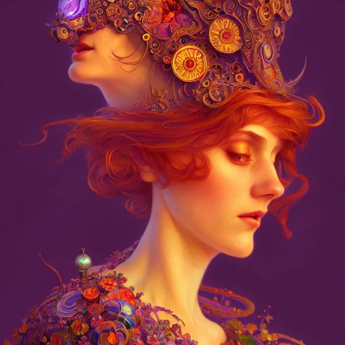 Image similar to psychedelic Pixar character, diffuse lighting, fantasy, intricate, elegant, highly detailed, lifelike, photorealistic, digital painting, artstation, illustration, concept art, smooth, sharp focus, art by John Collier and Albert Aublet and Krenz Cushart and Artem Demura and Alphonse Mucha