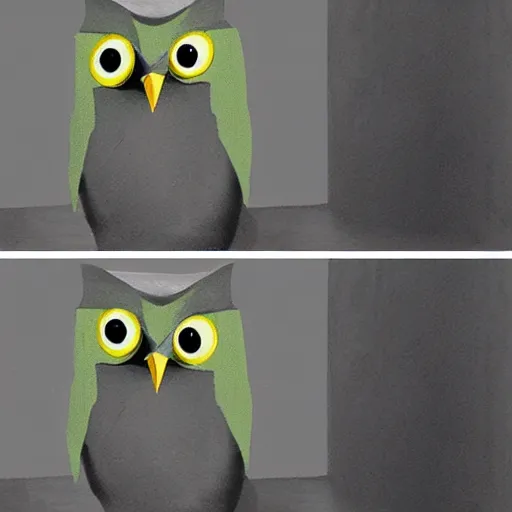 Image similar to the duolingo owl in Psycho