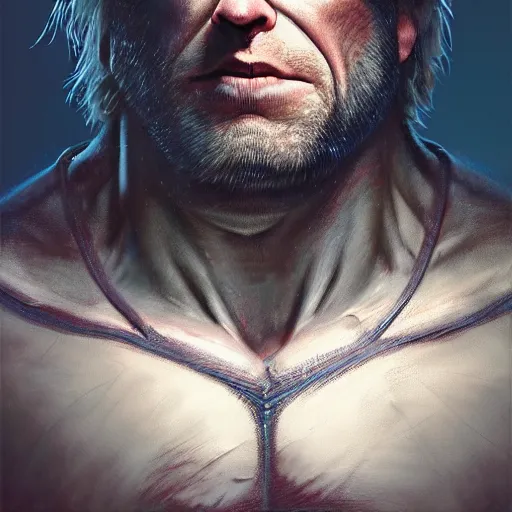 Image similar to Boris Johnson as Wolverine, marvel, dark, intricate, highly detailed, smooth, artstation, digital illustration by Ruan Jia and Mandy Jurgens and Artgerm and Wayne Barlowe and Greg Rutkowski and Zdislav Beksinski, octane render, hyper realistic, sharp focus, 8k