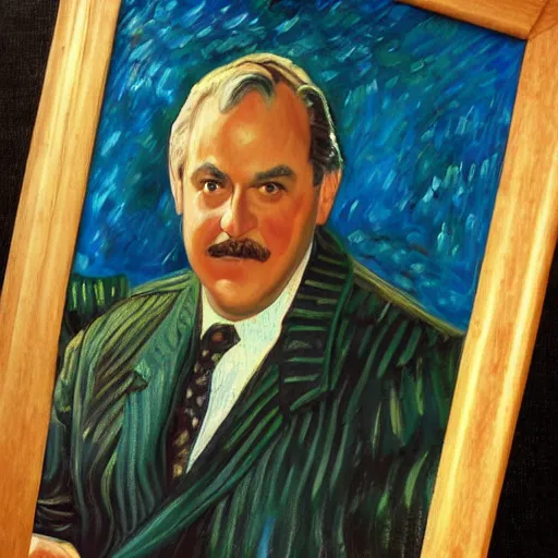 Prompt: a painting of christopher hewett playing tv sitcom character mr. belvedere, trending on artstation, impressionist style, gogh