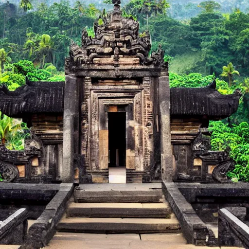 Image similar to candi bentar, balinese split gateway.