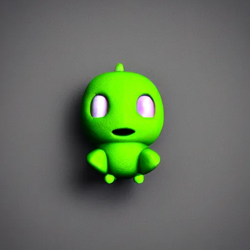 Image similar to tamagotchi, 3 d render, clay, stop motion, puppet