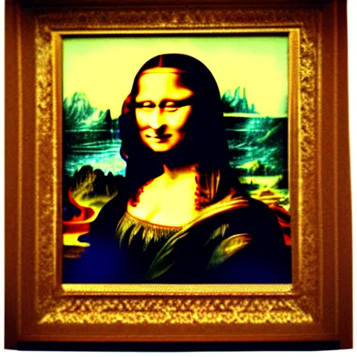 Image similar to mona lisa made in minecraft