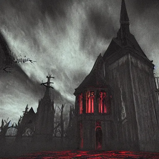 Prompt: The Void, gothic art, color, eerie, horror, scary, ominous, 8k, highly detailed