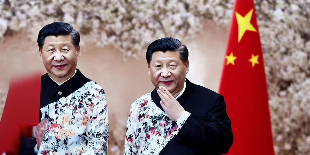 Image similar to Fashion photography of President Xi Jinping.