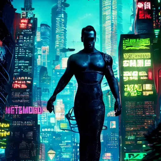 Prompt: altered carbon world, cyberpunk,