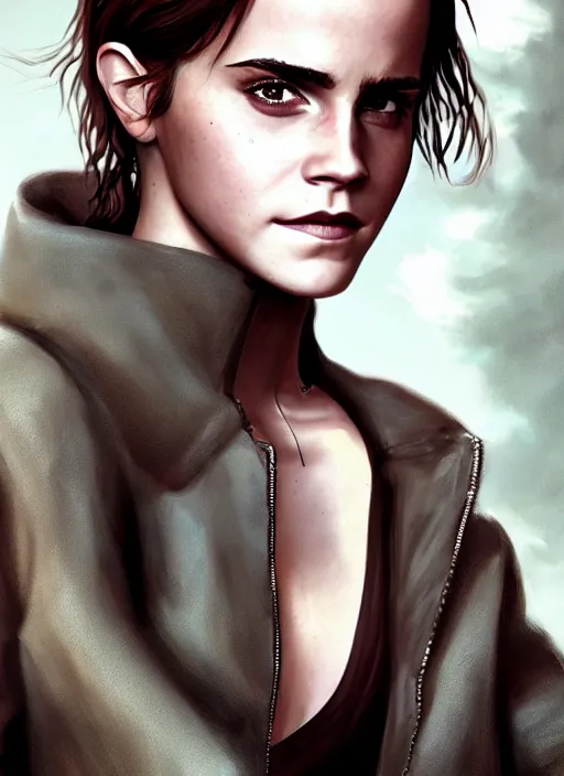 Image similar to highly detailed full body portrait of emma watson gta 5 art, seductive, unreal engine, fantasy art by greg rutkowski