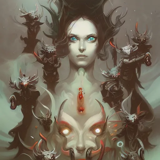 Prompt: Army of eyes by Peter Mohrbacher