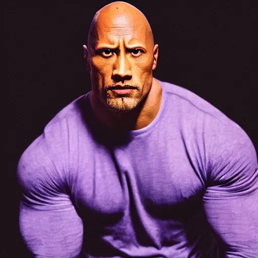 Portrait photography of Dwayne Johnson with glowing | Stable Diffusion ...