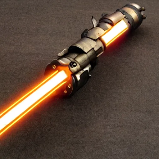 Prompt: steampunk lightsaber