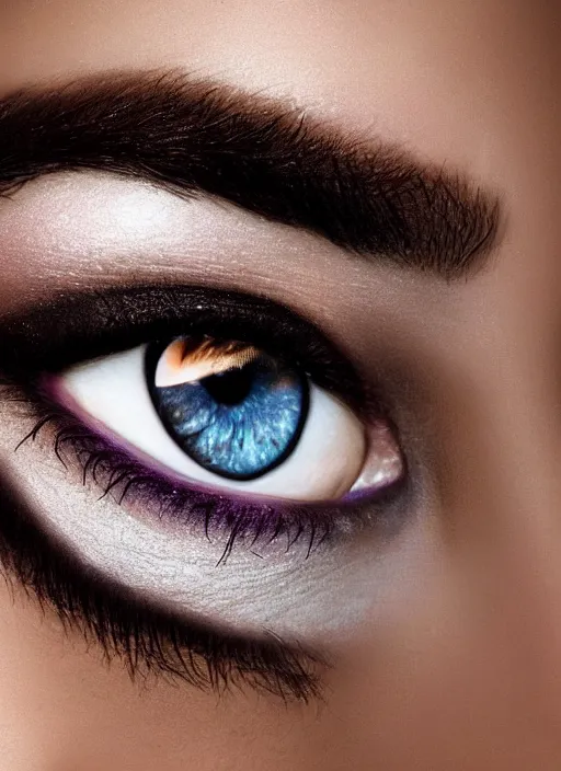 Image similar to portrait of a stunningly beautiful eye, all combined and multiplied