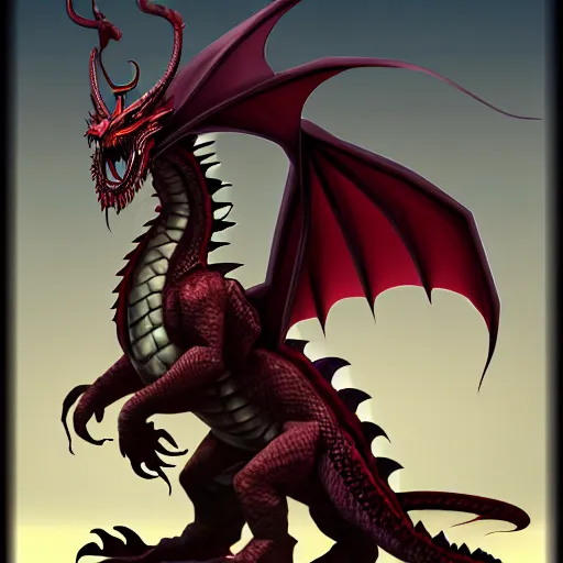 Image similar to dahak evil dragon god of destruction, paizo, pathfinder, golarion, trending on artstation