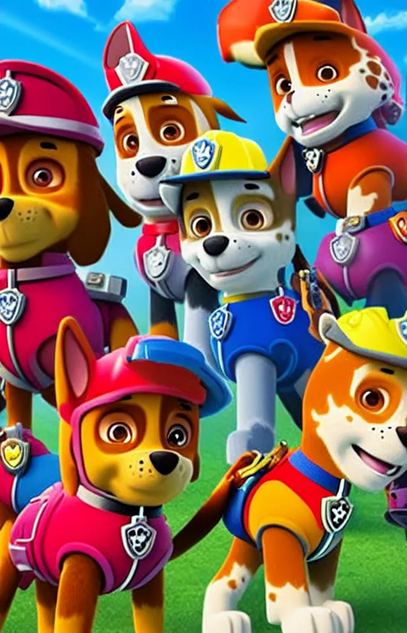 Prompt: Paw patrol live action movie