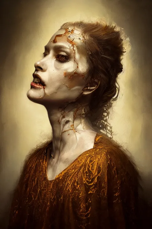 Prompt: breathtaking detailed soft painting of our bones clothed with a new loving body, our mother beauty standing back up, rembrandt style, elegant, highly detailed, artstation, concept art, matte, sharp focus, art by tom bagshaw, and greg rutkowski