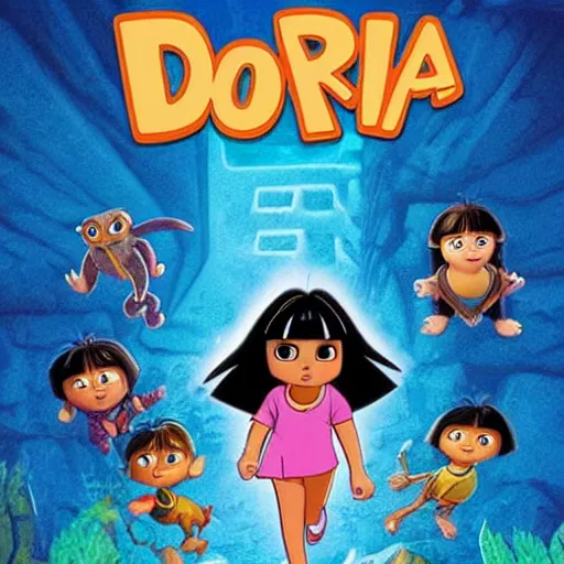 Image similar to dora the explorer in the thing