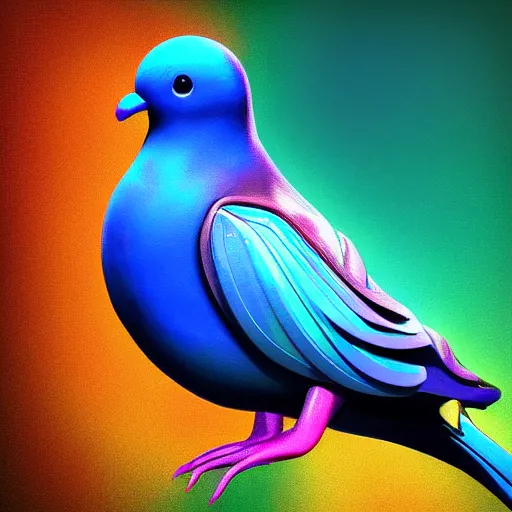 Image similar to An electric blue dove. Colourful. High detail. Unreal 5. God. digital art