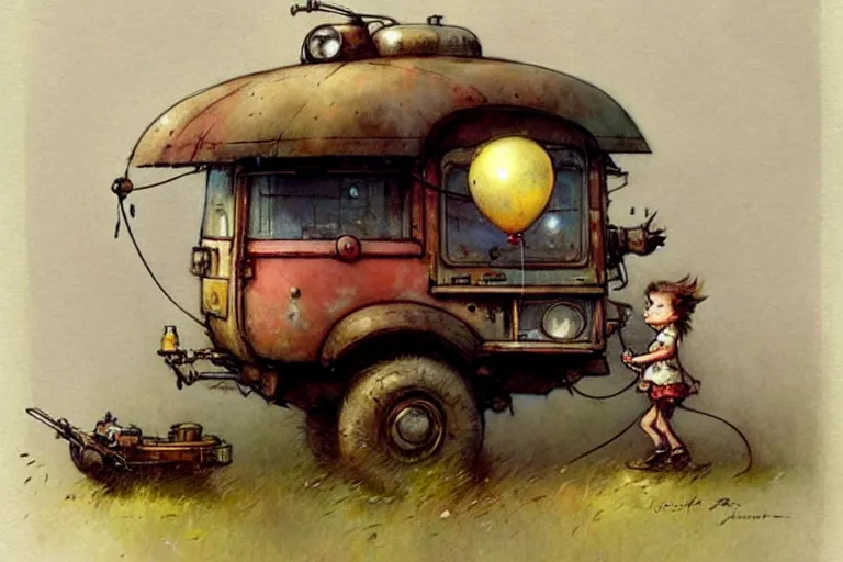 Image similar to adventurer ( ( ( ( ( 1 9 5 0 s retro future robot mouse balloon adventure wagon house. muted colors. ) ) ) ) ) by jean baptiste monge!!!!!!!!!!!!!!!!!!!!!!!!! chrome red