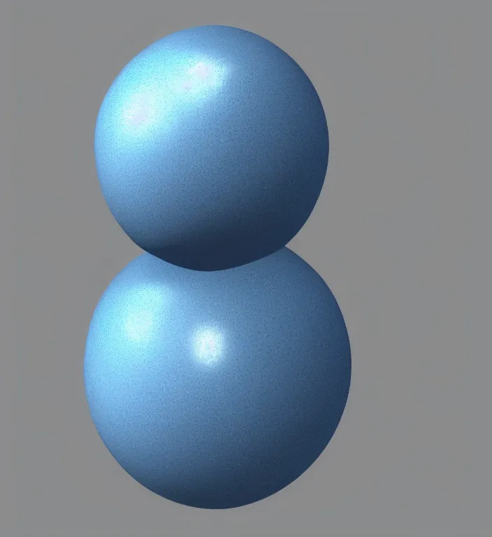 Image similar to a blue ball on a table + specular highlights, ambient occlusion, global illumination, bump map
