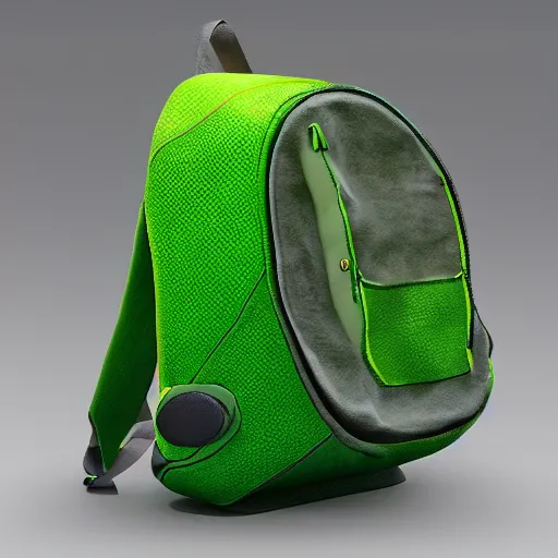 Prompt: a banana with a green backpack, photorealistic, 8 k