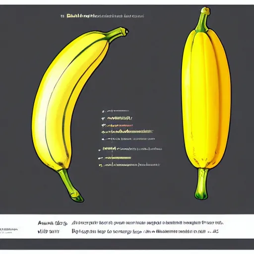 Prompt: anatomical description of a banana