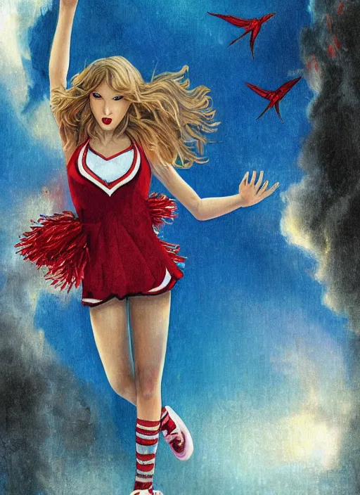 Image similar to fear street book cover of taylor swift cheerleader by mark garro