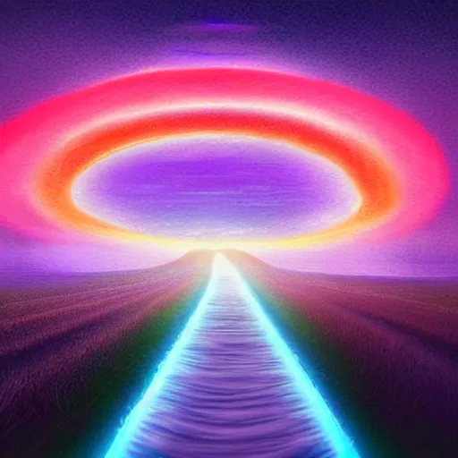 Image similar to A digital art painting of a heavens gate in the shape of a smartphone, epic lighting, artistic, dreamy colors