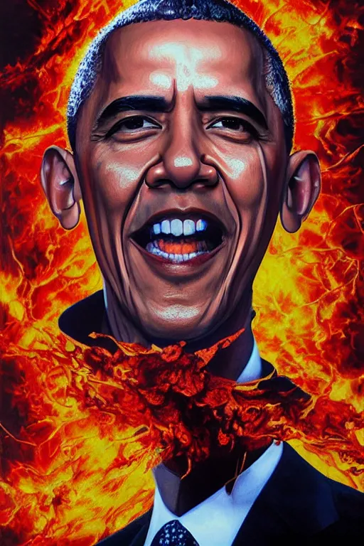 Prompt: uhd hyperrealistic photorealisitc hyperdetailed detailed barack obama head exploding, puking blood, screaming, with sparking circuits, studio lighting, by ayami kojima amano karol bak, greg hildebrandt and mark brooks