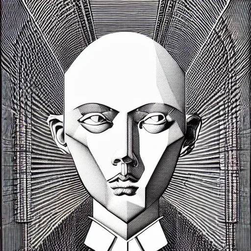 Image similar to white conceptual figurative post - morden monumental abstract portrait made by escher and piranesi, highly conceptual figurative art, intricate detailed illustration, illustration sharp geometrical detail, vector sharp graphic, controversial poster art, polish poster art