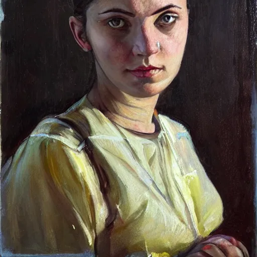 Prompt: portrait of a Ukrainian young woman