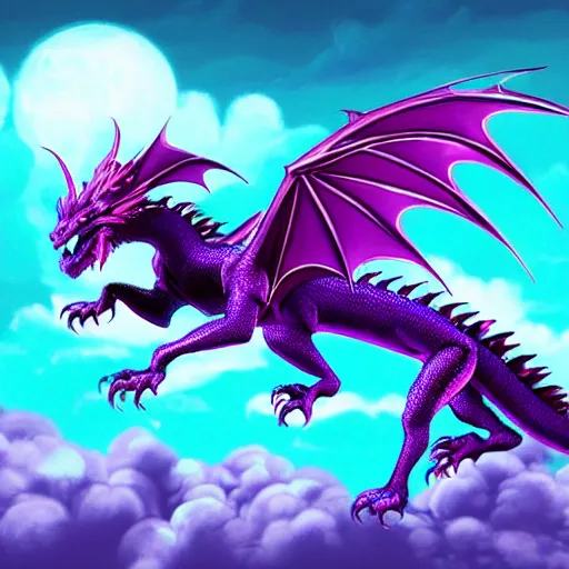 Prompt: a majestic dragon, hd, high quality synthwave