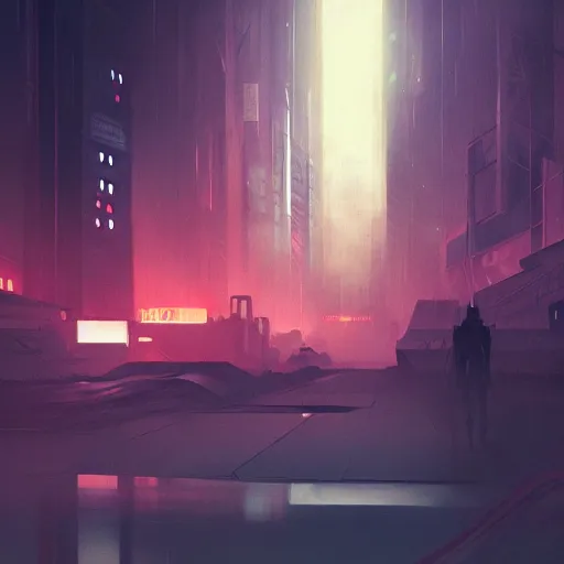 Image similar to bladerunner concept art, guweiz, graphic novel, 4 k uhd image